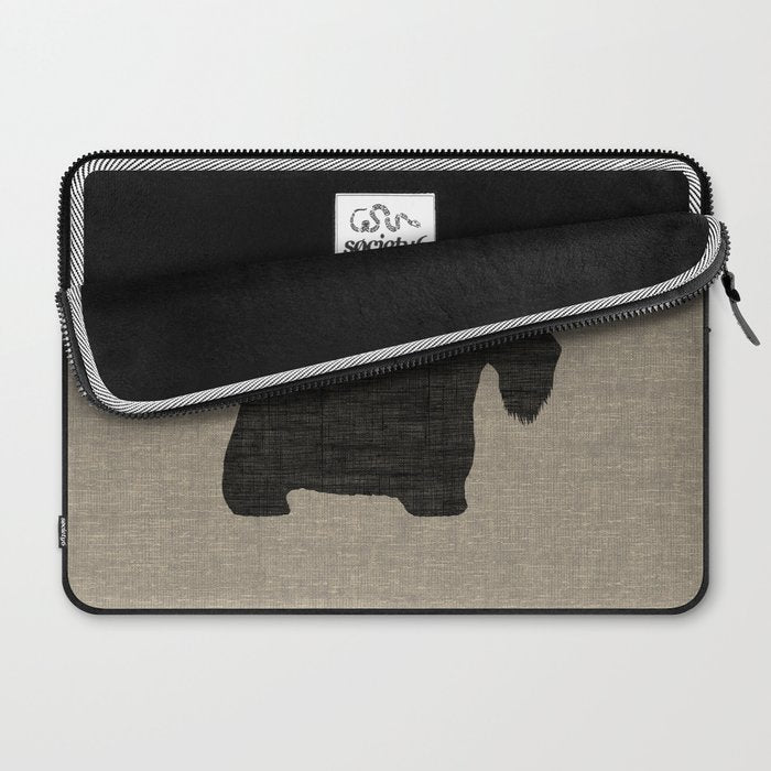 Scottish Terrier | Black Scottie Dog Silhouette Laptop Sleeve Gallery Image 2