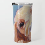 Golden Retriever Puppy Original Oil Painting Travel Mug Gallery Image 3