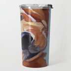 Golden Retriever Puppy Original Oil Painting Travel Mug Gallery Image 2