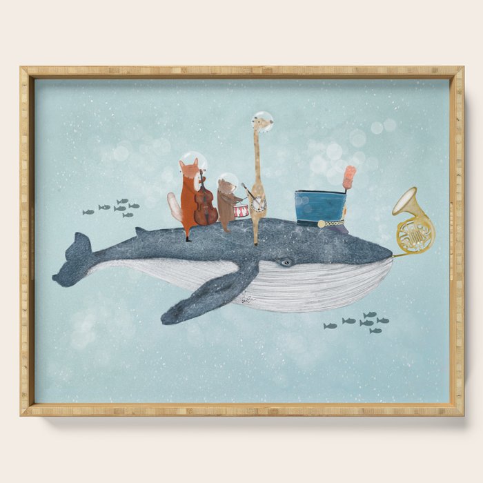 whale song Serving Tray Gallery Image 1