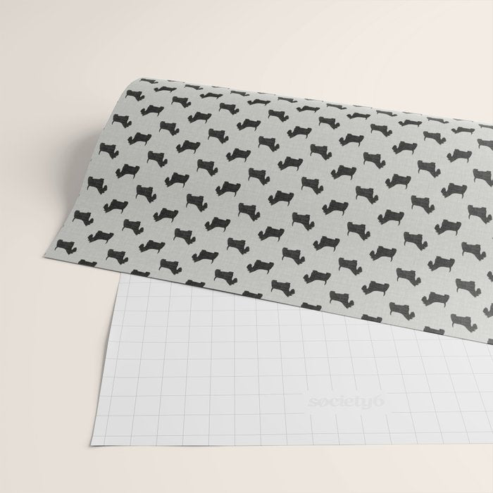Scottish Terrier | Black Scottie Dog Silhouette Wrapping Paper Gallery Image 2