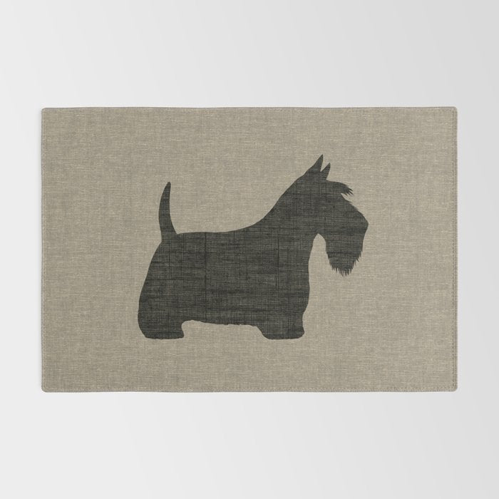 Scottish Terrier | Black Scottie Dog Silhouette Rug Gallery Image 2