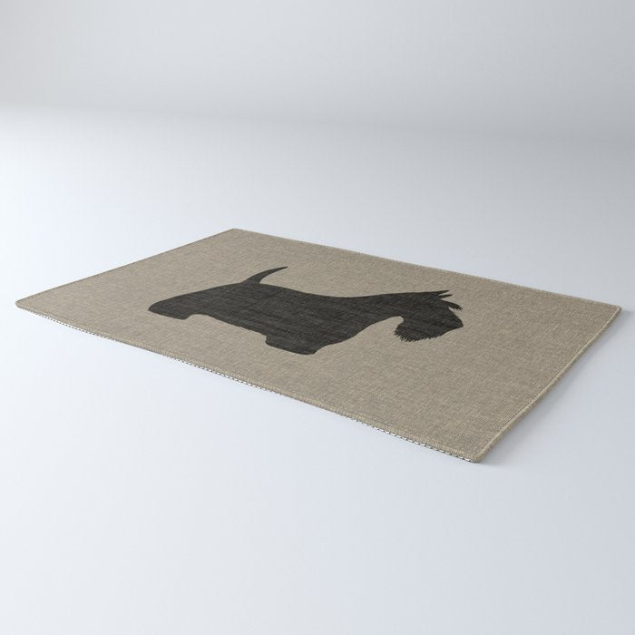 Scottish Terrier | Black Scottie Dog Silhouette Rug Gallery Image 3