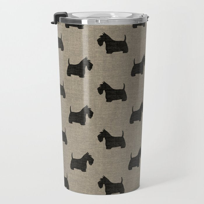 Scottish Terrier | Black Scottie Dog Silhouette Travel Mug Gallery Image 3