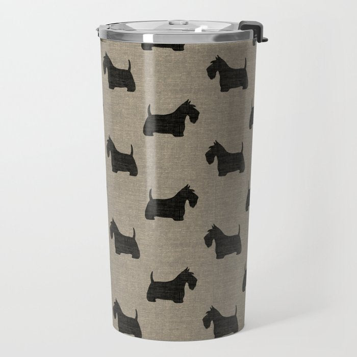 Scottish Terrier | Black Scottie Dog Silhouette Travel Mug Gallery Image 2