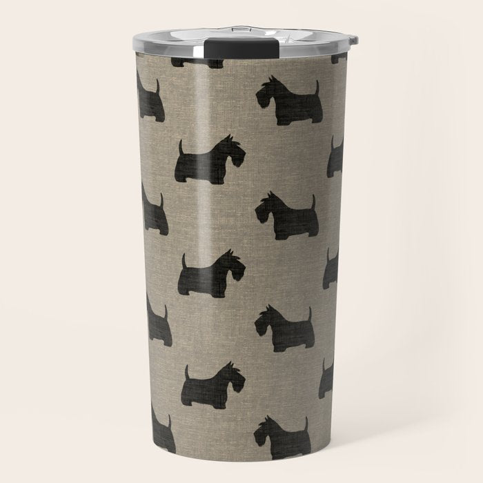 Scottish Terrier | Black Scottie Dog Silhouette Travel Mug Gallery Image 1