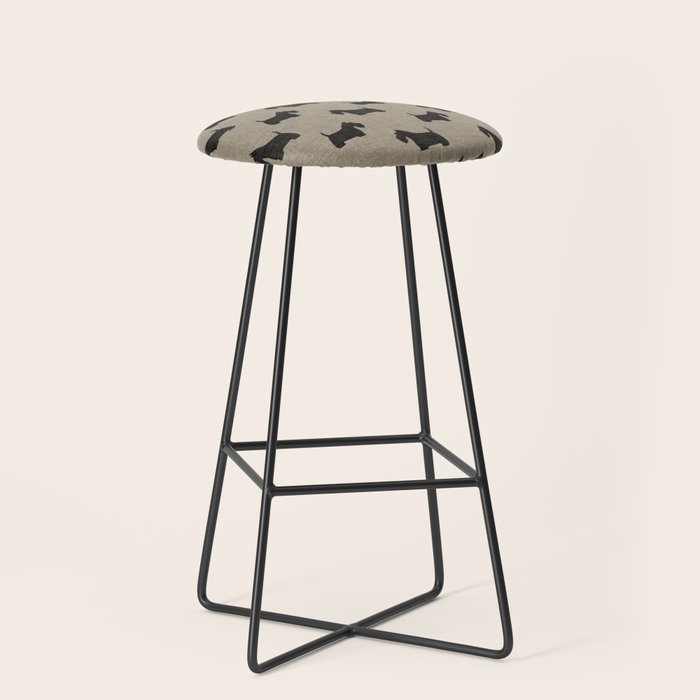 Scottish Terrier | Black Scottie Dog Silhouette Stool