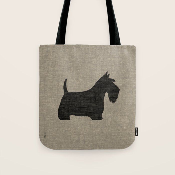 Scottish Terrier | Black Scottie Dog Silhouette Tote Bag Gallery Image 1