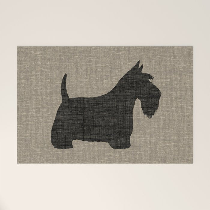 Scottish Terrier | Black Scottie Dog Silhouette Welcome Mat Gallery Image 1