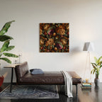 Enchanting Lush Baroque Midnight Flower Garden Wood Wall Art Gallery Image 2