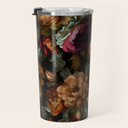 Enchanting Lush Baroque Midnight Flower Garden Travel Mug Gallery Image 3