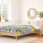 Portuguese Vintage Summer  Blue Tiles And Lemons Duvet Cover Gallery Image 2