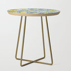 Portuguese Vintage Summer  Blue Tiles And Lemons Side Table Gallery Image 1