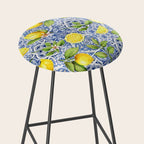 Portuguese Vintage Summer  Blue Tiles And Lemons Stool Gallery Image 2