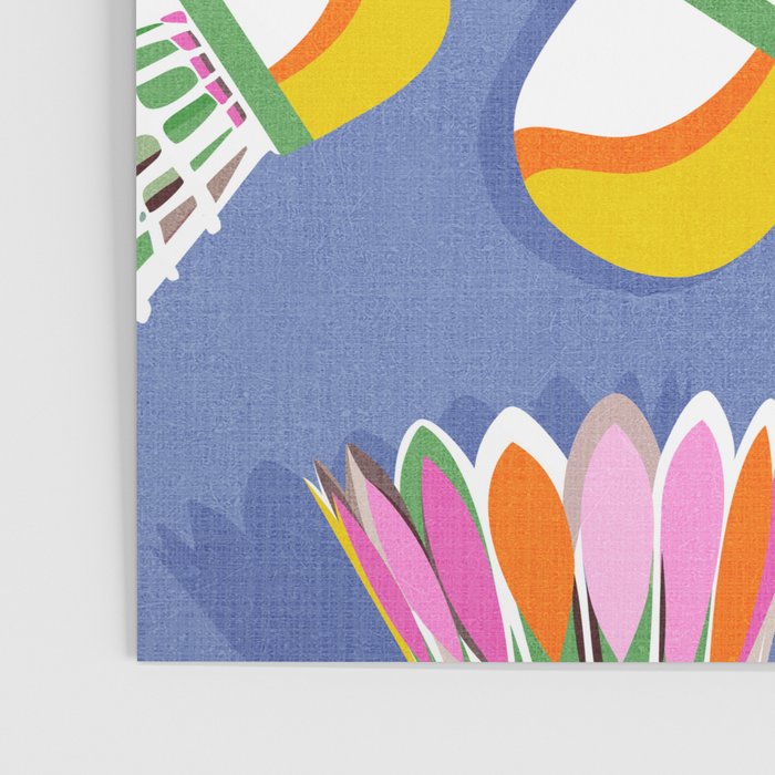 Badminton Birdie Pop Art court sport pattern on cobalt blue Poster Gallery Image 3