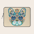 Cute French bulldog and heart shaped sunglasses  Laptop Sleeve Gallery Image 1