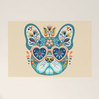 Cute French bulldog and heart shaped sunglasses  Welcome Mat Gallery Image 1