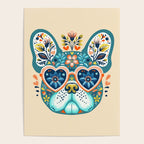 Cute French bulldog and heart shaped sunglasses  Poster Gallery Image 4