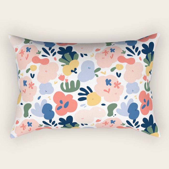 Abstract organic nature art pattern Rectangular Pillow Gallery Image 2