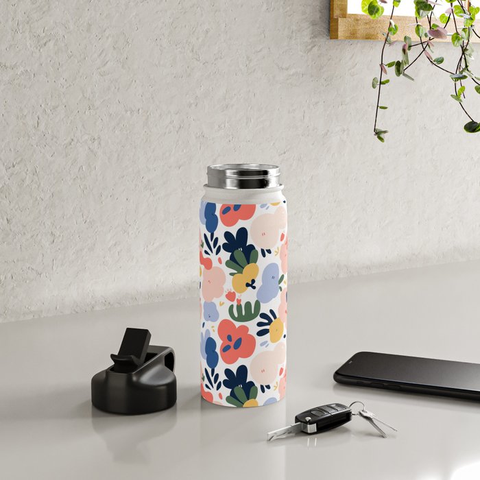 Abstract organic nature art pattern Water Bottle Gallery Image 4