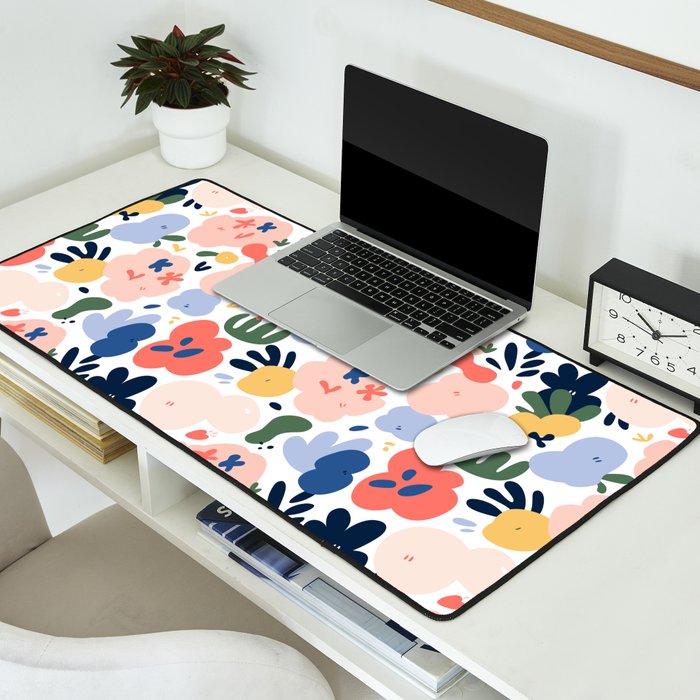 Abstract organic nature art pattern Desk Mat Gallery Image 2