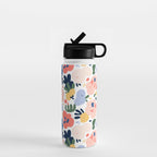 Abstract organic nature art pattern Water Bottle Gallery Image 1