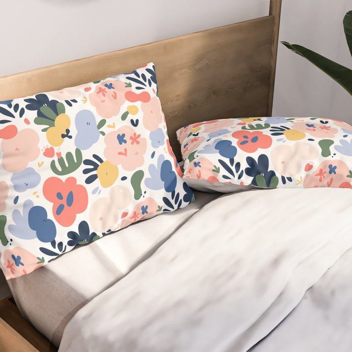 Abstract organic nature art pattern Pillow Sham Gallery Image 2