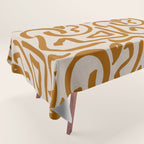 Retro Terra Scribbles - Abstract Mid Century Brush Tablecloth Gallery Image 1