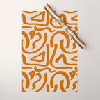 Retro Terra Scribbles - Abstract Mid Century Brush Wrapping Paper Gallery Image 1