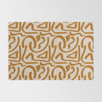 Retro Terra Scribbles - Abstract Mid Century Brush Rug Gallery Image 2