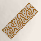 Retro Terra Scribbles - Abstract Mid Century Brush Yoga Mat Gallery Image 1