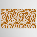 Retro Terra Scribbles - Abstract Mid Century Brush Tablecloth Gallery Image 2