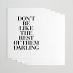 Don't Be Like the Rest of them Darling black-white typography poster black and white wall home decor Wrapping Paper Gallery Image 3
