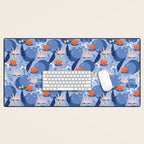 Frog in a pond pattern Desk Mat Gallery Image 1