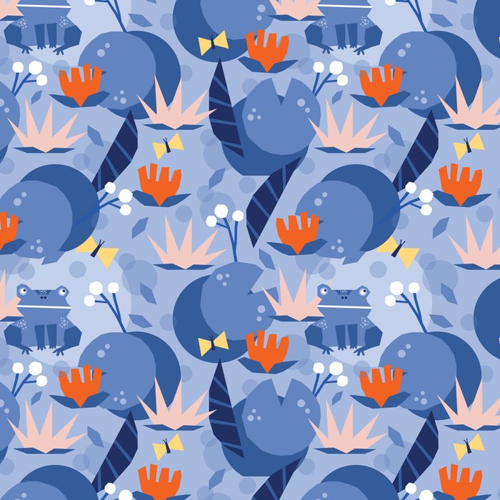 Frog in a pond pattern Coffee Mug Gallery Image 2