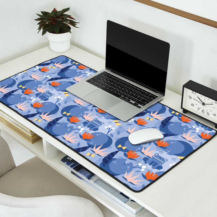 Frog in a pond pattern Desk Mat Gallery Image 2