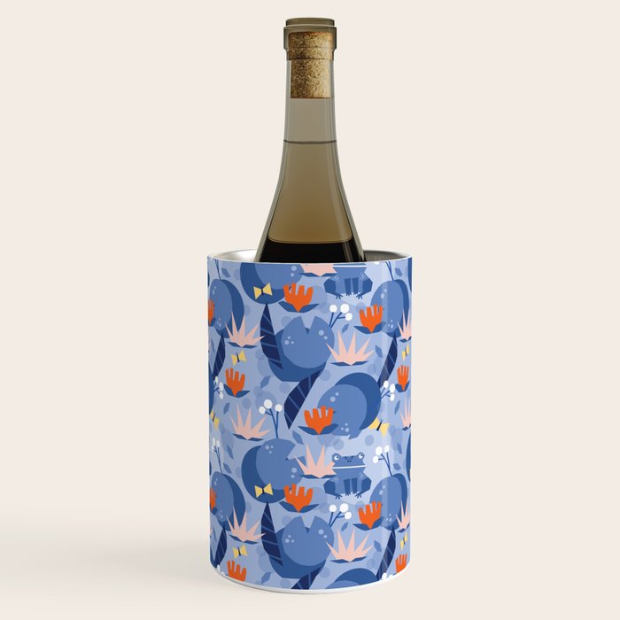 Frog in a pond pattern Wine Chiller Gallery Image 2