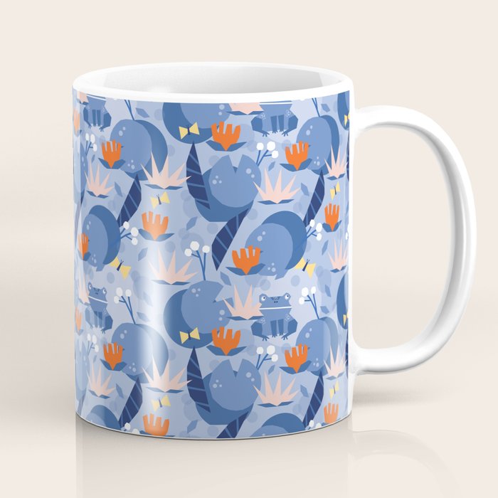 Frog in a pond pattern Coffee Mug Gallery Image 1
