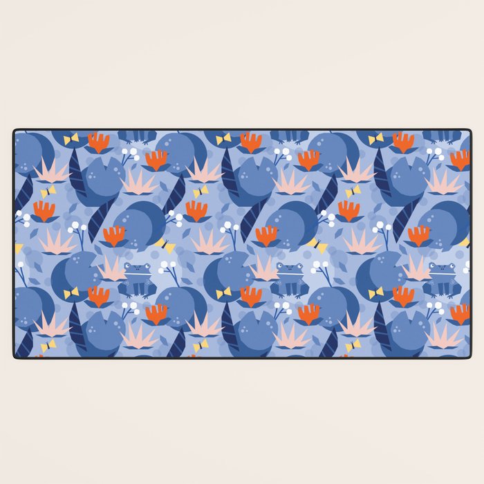 Frog in a pond pattern Desk Mat Gallery Image 3