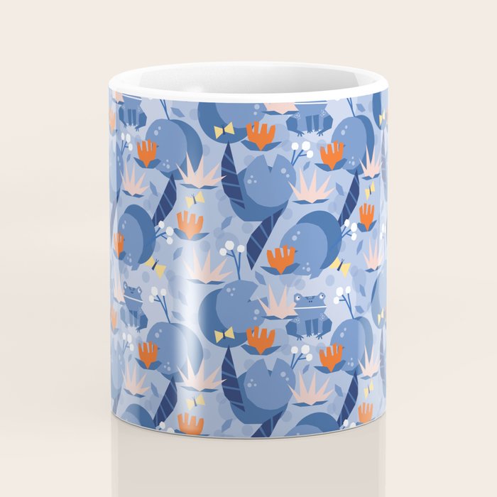 Frog in a pond pattern Coffee Mug Gallery Image 4