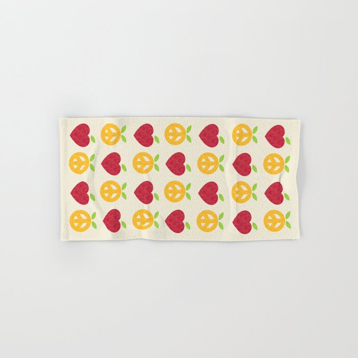 Apple and Orange - Love and Peace Bath Towel Gallery Image 1