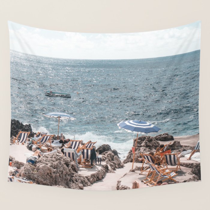 La Fontelina Beach Club, Capri Italy Wall Tapestry Gallery Image 4