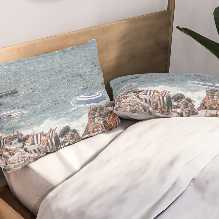 La Fontelina Beach Club, Capri Italy Pillow Sham Gallery Image 2