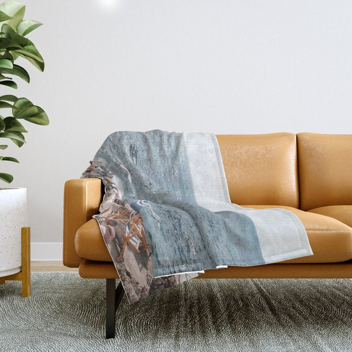 La Fontelina Beach Club, Capri Italy Throw Blanket Gallery Image 1