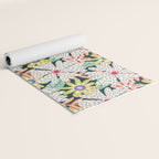 Summer Bloom - Dark Green Background  Yoga Mat Gallery Image 2