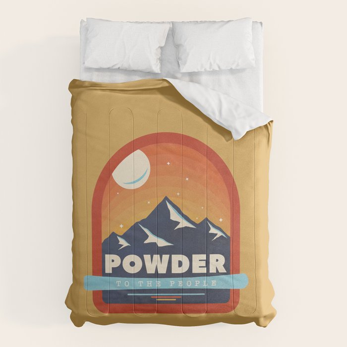 Powder To The People - Ski Badge Comforter Gallery Image 1