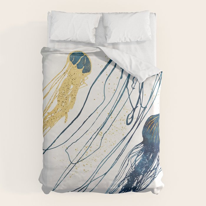 Metallic Jellyfish II Duvet Cover Gallery Image 6