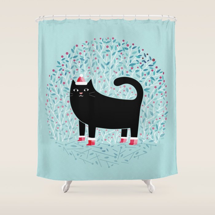 Santa Paws Shower Curtain Gallery Image 1