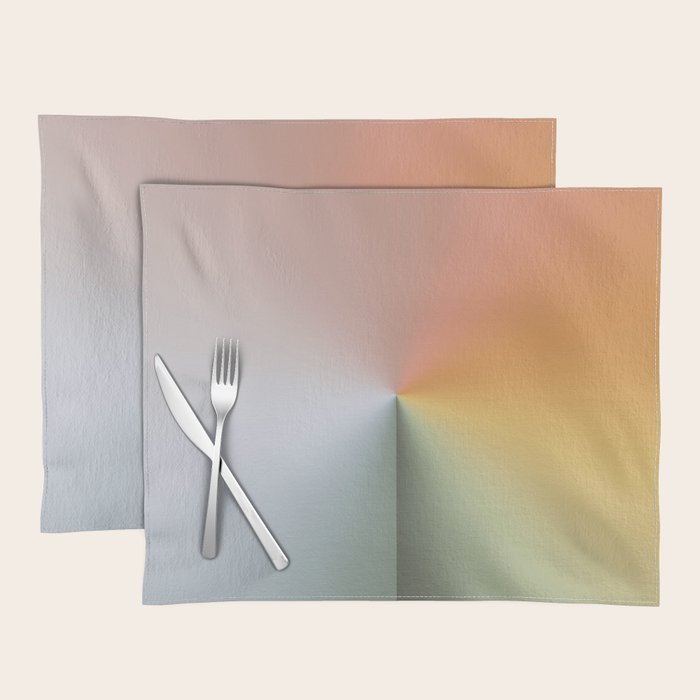Line Gradient / Xanadu & Grey Asparagus Placemat Gallery Image 1