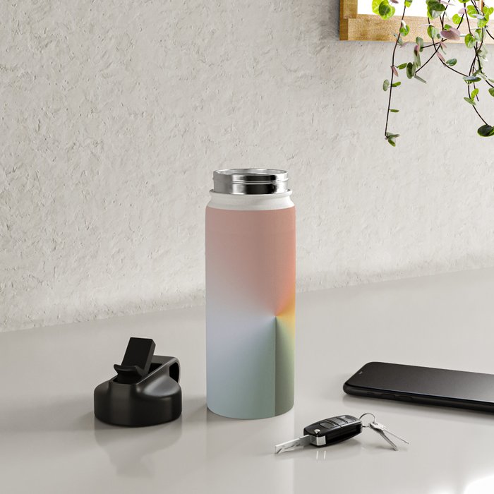 Line Gradient / Xanadu & Grey Asparagus Water Bottle Gallery Image 4